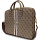 Guess 4G Printed Stripes bag for a 16" laptop - brown