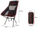 Folding Chair for Tourism, Camping or Fishing, Black/Red