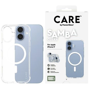 CARE by PanzerGlass Fashionable Samba vāciņš ar baltu MagSafe priekš iPhone 17 - caurspīdīgs | Case W. White ...
