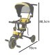Bērnu Trīsritenis Ratiņi Tricikls TRIKE FIX V4, Melns-Dzeltens | Kids Baby Trolley Bike Tricycle Stroller Buggy