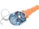 Darbnīcas lampa ar āķi un 5m vadu, 230V, E27, oranža