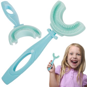 Silikona Manuālā Zobu Birste Bērniem, Zils | Silicone Manual Toothbrush For Children