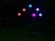 Solārās dārza lampiņas bumbiņas RGB, 2 gab. (katrā 6 LED), 70 cm