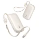 Baseus EnerFill FC21 Qpow 3 Ultra 10000mAh 22.5W Powerbank with attached cable lanyard - beige