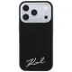 Чехол Karl Lagerfeld Saffiano Small Script Metal для iPhone 17/18 Pro Max, черный
