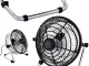 Kluss metāla galda ventilators 22cm USB-C 2 ātrumi mājai birojam, melns