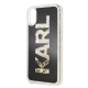 Karl Lagerfeld Glitter Karl Logo vāciņš iPhone X / Xs, melns