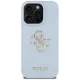 Guess Grained Big 4G Logo Case for iPhone 16 Pro - Blue