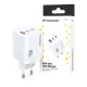 Wozinsky CGWCW 65W GaN tīkla lādētājs USB-A / 2 x USB-C, balts