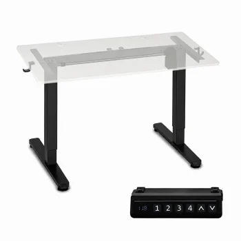 Elektriski regulējams galda rāmis ModernHome, 72–118 cm, melns