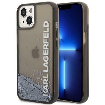 Karl Lagerfeld Liquid Glitter Elong Case for iPhone 14 Plus / 15 Plus - Black