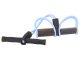 Pedal Resistance Band Tummy Trimmer for Abs and Leg Workouts, Blue-Black