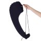 Inflatable Side Sleeper Travel Pillow for Car with Seat Strap, Navy Blue