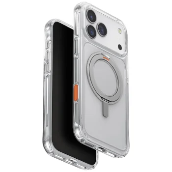 Uniq Swivix 360 Rotating Kickstand Case for iPhone 17 Pro Max, Transparent
