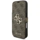 Guess iPhone 17 Pro чехол-книжка Book 4G Metal Logo, коричневый