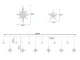 Star Curtain String Lights 138 LED RGB USB, Multicolor