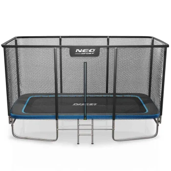 Taisnstūra dārza batuts Neo-Sport 427x305cm ar tīklu un kāpnēm