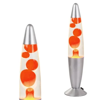 Dekoratīvā Nakts Galda Lampa Lava, Sudraba-Oranžs | Nightlight Decorative Lamp Lava