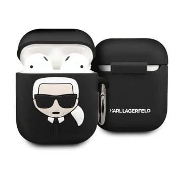 Karl Lagerfeld Silicone Ikonik Case for AirPods 1/2 Black