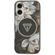 Guess IML Glitter Flowers Triangle MagSafe vāciņš priekš iPhone 17 – melns | Phone Case Cover