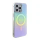 Чехол Guess для iPhone 15 Pro Max IML Iridescent MagSafe, бирюзовый