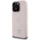 Чехол Guess Grained Hot Stamp Peony Triangle Logo MagSafe для iPhone 16 Pro Max - розовый