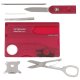 Многофункциональная карта Victorinox SwissCard Lite, красная прозрачная