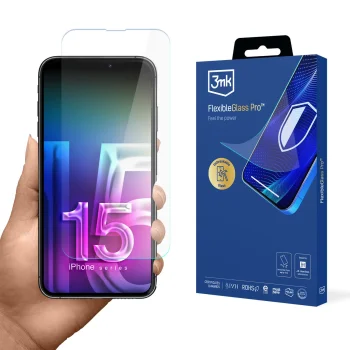 Hibrīda stikls 3mk FlexibleGlass Pro v2.0 priekš Apple iPhone 15 Max | Hybrid Glass