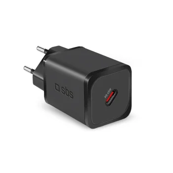 Sbs TETRGAN1C45W 45W GaN USB-C tīkla lādētājs ar Power Delivery, melns