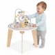 ECOTOYS 5-in-1 Wooden Activity Table for Toddlers with Bead Maze and Mirror