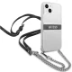 Прозрачный чехол Guess 4G Gray Strap Silver Chain для iPhone 13 mini