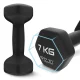4FIZJO Classic Cast Iron Dumbbells 2 x 7 kg, Black