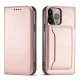 Magnet Card Case iPhone 13 Pro Max maciņš ar karšu turētāju Pink