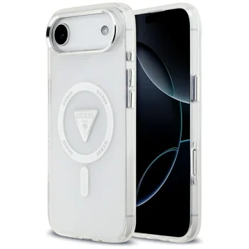 Guess IML Gradient Triangle Logo MagSafe vāciņš iPhone Air, caurspīdīgs