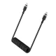 Acefast C14-03 USB-C uz USB-C spirālveida kabelis 3A 1.2m, melns