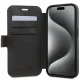 Guess iPhone 15 Pro atverams vāciņš maciņš grāmatiņa 4G Big Metal Logo, brūns