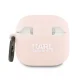 Karl Lagerfeld Silicone Choupette Head 3D maciņš AirPods 4, rozā
