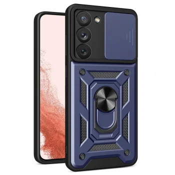 Samsung Galaxy S23 (SM-S911) Armor Guard TPU Hybrid Camshield Case Cover, Blue | Чехол Кейс Бампер...
