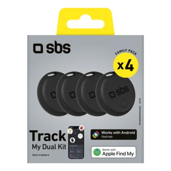 Универсальный поисковый трекер SBS Track My Dual 4 шт., черный