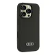 Силиконовый чехол Audi для iPhone 16 Pro, черный