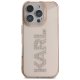 Karl Lagerfeld iPhone 16 Pro Max Case IML Rhinestones Logo, Pink
