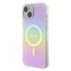 Guess iPhone 15 Plus vāciņš IML Iridescent MagSafe, rozā