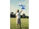 Foam glider plane for kids, lightweight throw airplane model, blue