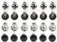 Christmas Tree Baubles 6 cm, Set of 24, Black