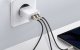 Baseus Compact 2xUSB + Type C Portable Wall Charger Adapter 30W, White | Ātrās Uzlādes Ierīce Lādētājs Adapters