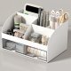 Desk Organizer with Drawers, White