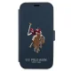 Apple iPhone 12 / 12 Pro 6.1\" US Polo Embroidery Collection Book Case Cover (USFLBKP12MPUGFLNV), Navy