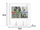 Indoor Weather Station with Thermometer, Hygrometer and Clock, LCD