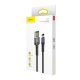 Кабель USB - Lightning Baseus Cafule 2м 1.5A Серый/Черный