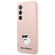 Karl Lagerfeld Samsung Galaxy S23+ vāciņš Liquid Silicone Ikonik Choupette Rozā